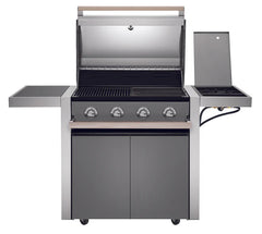 BeefEater 1500 series  - 4 Burner BBQ & Side Burner Trolley
