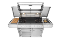 BeefEater 7000 Series Premium - 5 Burner BBQ & Side Burner Trolley