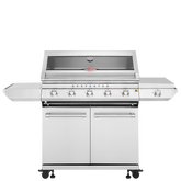 BeefEater 7000 Series Classic - 5 Burner BBQ & Side Burner Trolley