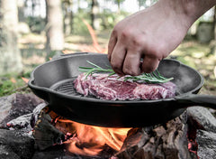 Petromax 30cm Cast Iron Grill Fire Skillet with One Handle