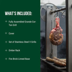 Somerset Grill Co - GRANDE COR-TEN GRILL (Not including Woodstore)