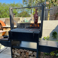 Somerset Grill Co - ASADO GUNMETAL WITH WOODSTORE