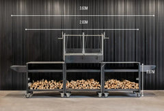 Somerset Grill Co Asado Grande Gunmetal Outdoor Kitchen Bundle