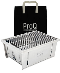 ProQ Flatdog Fold-Flat Portable Charcoal BBQ - With Free Cover