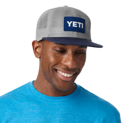 Yeti Flat Brim Mesh Hat Grey & Navy