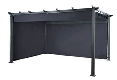Hartmans 3m x 3m Square Rome Pergola Curtain Pack (1side, 1back) - Grey