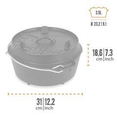 Petromax 3.5L Cast Iron Dutch Oven