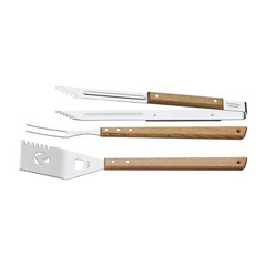 Tramontina Wooden Handle 3 Piece BBQ Tool Set