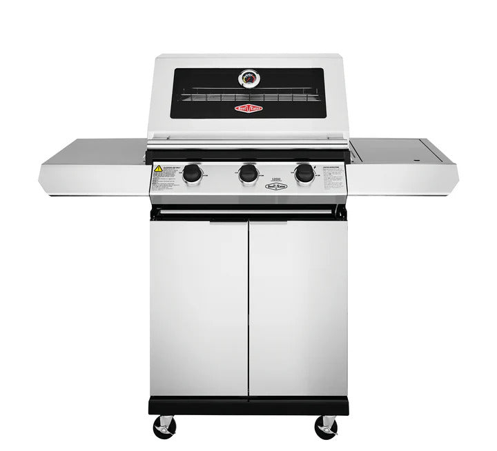 BeefEater 1200S Series 3 Burner BBQ & Cabinet Trolley & Side Burner