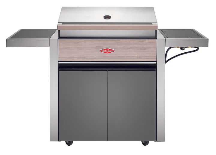 BeefEater 1500 series  - 4 Burner BBQ & Side Burner Trolley