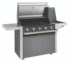 BeefEater 1500 series  - 5 Burner BBQ & Side Burner Trolley