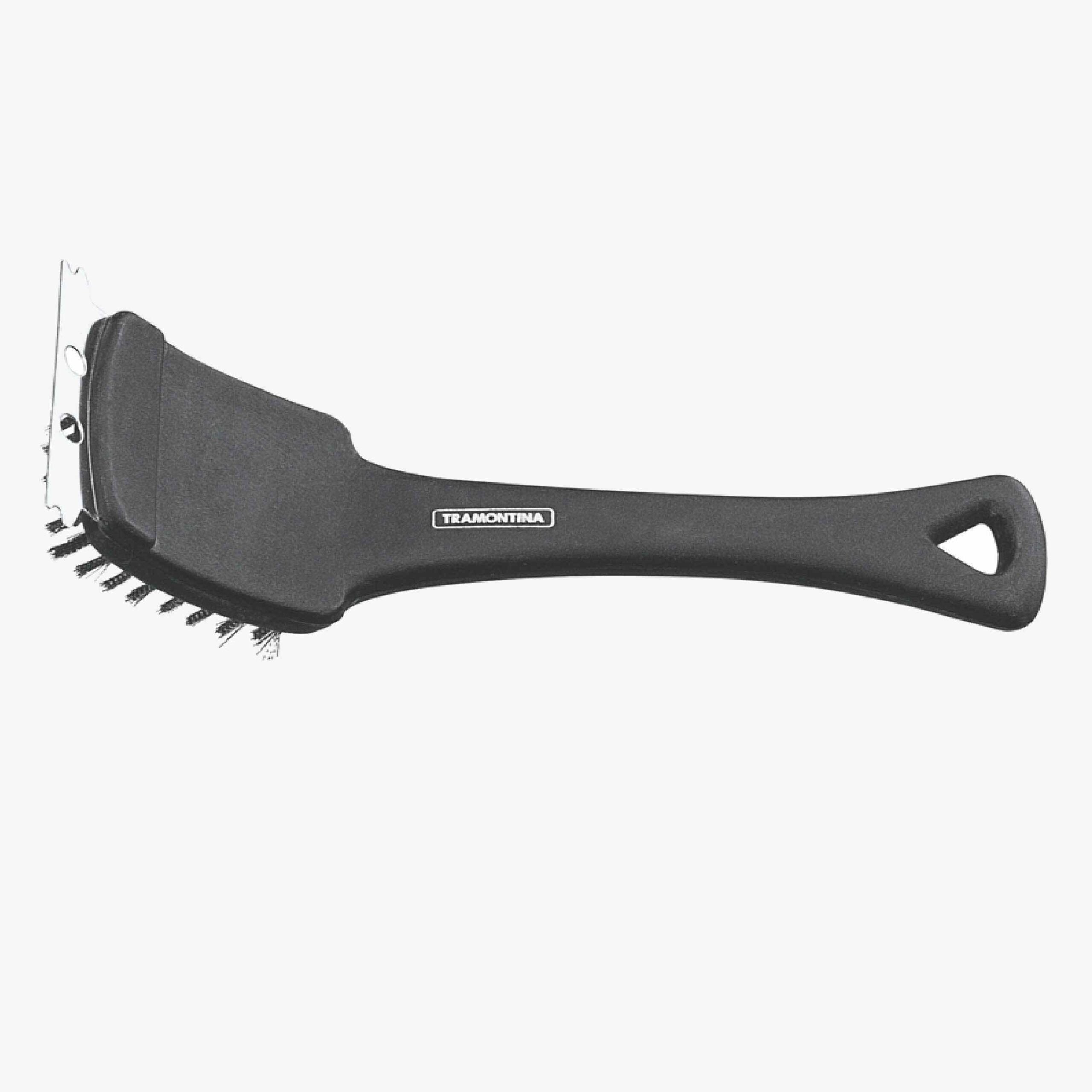 Tramontina Churrasco 21.6cm Stainless Steel Grill Brush with Black Polypropylene Handle