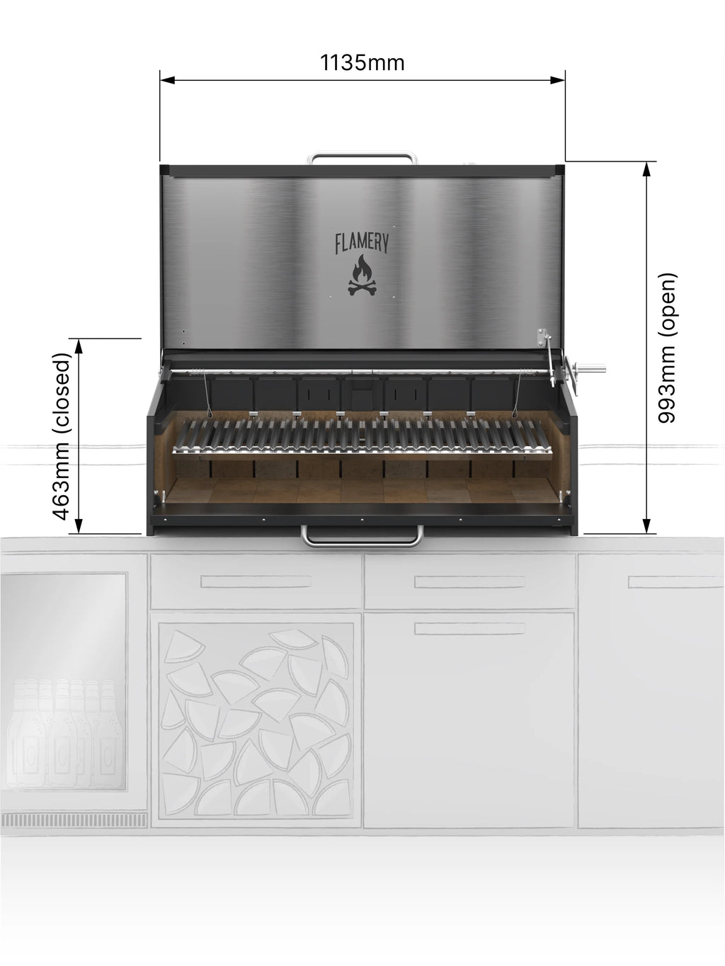 ASADO PRO.3.2 / Large Asado Grill Built-in