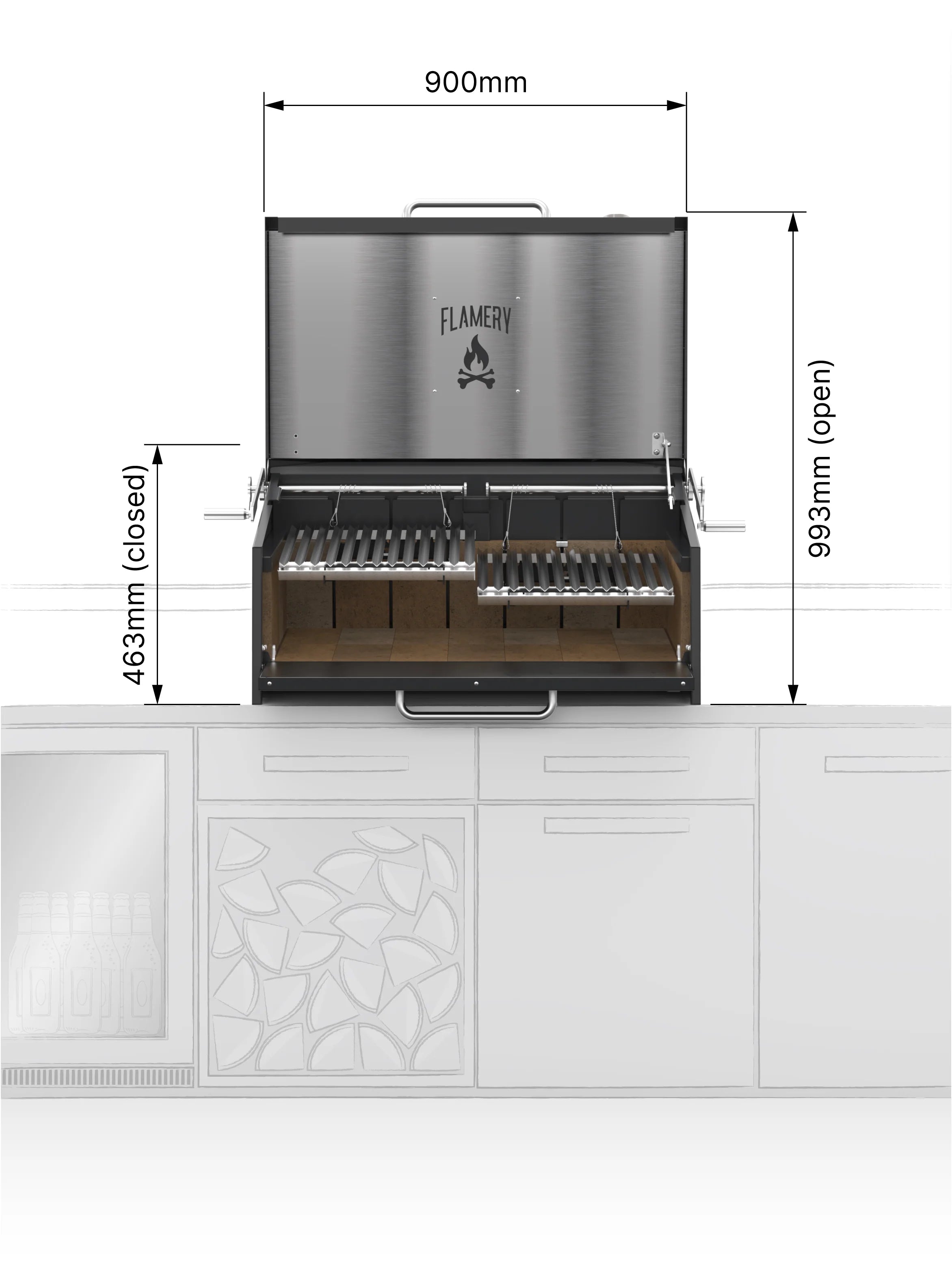 ASADO PRO.3.1 / Small Asado Grill Built-in