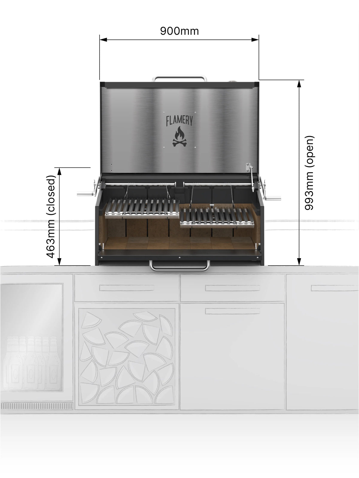ASADO PRO.3.1 / Small Asado Grill Built-in