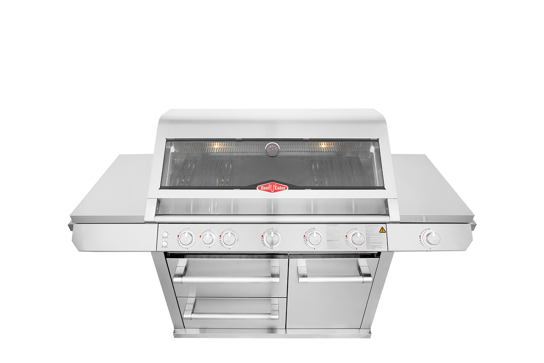 BeefEater 7000 Series Premium - 5 Burner BBQ & Side Burner Trolley