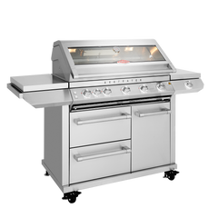 BeefEater 7000 Series Premium - 5 Burner BBQ & Side Burner Trolley