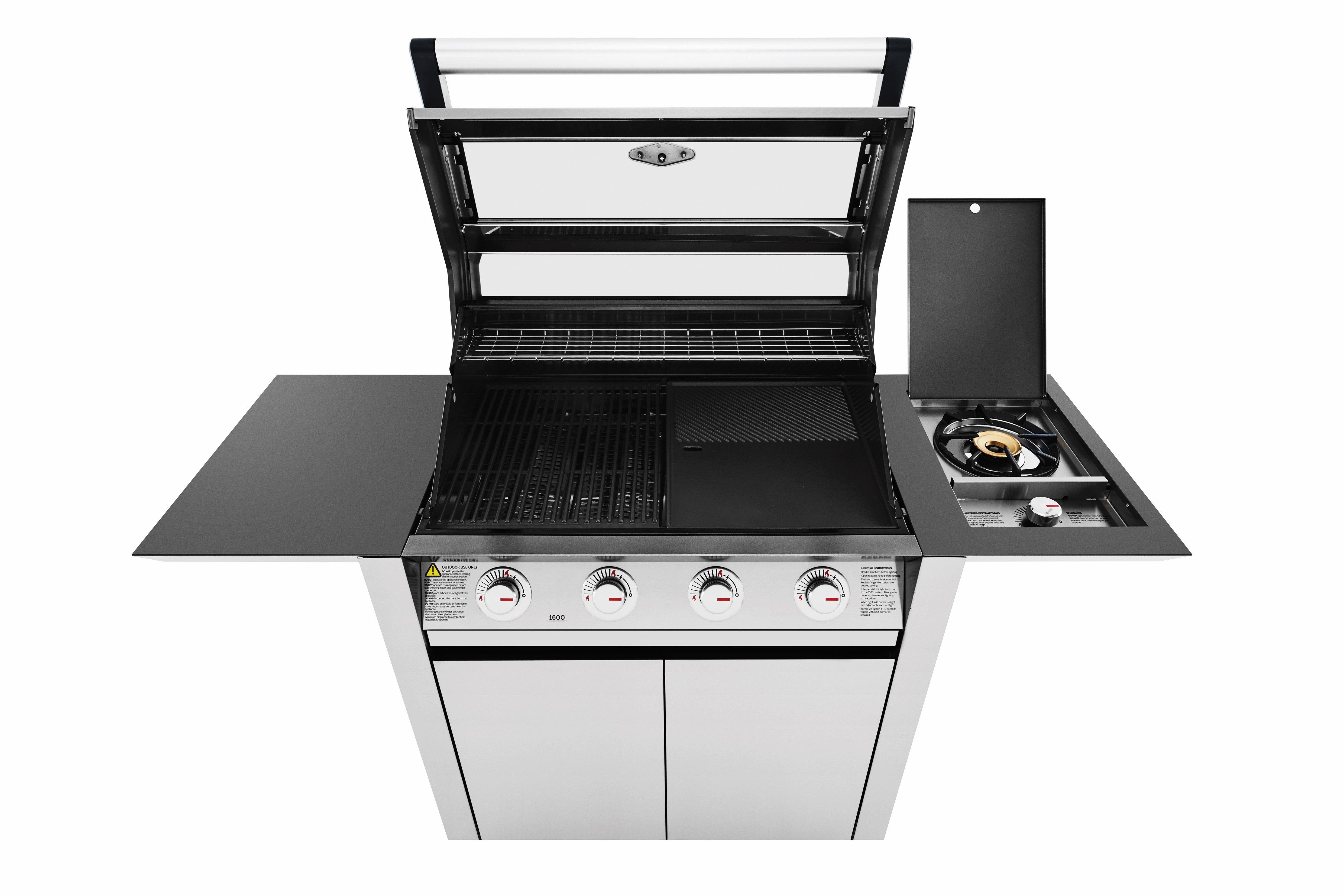 BeefEater 1600s Series - 4 Burner BBQ & Side Burner Trolley