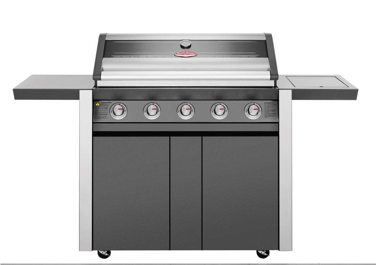 BeefEater 1600E Series - 5 Burner BBQ & Side Burner Trolley