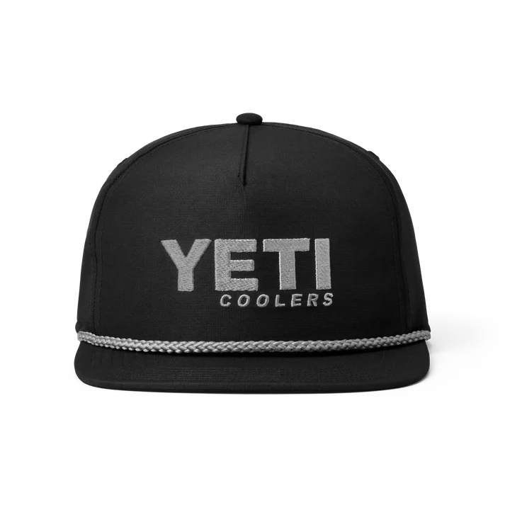 Yeti Mid Pro Flat Brim Rope Hat - Black