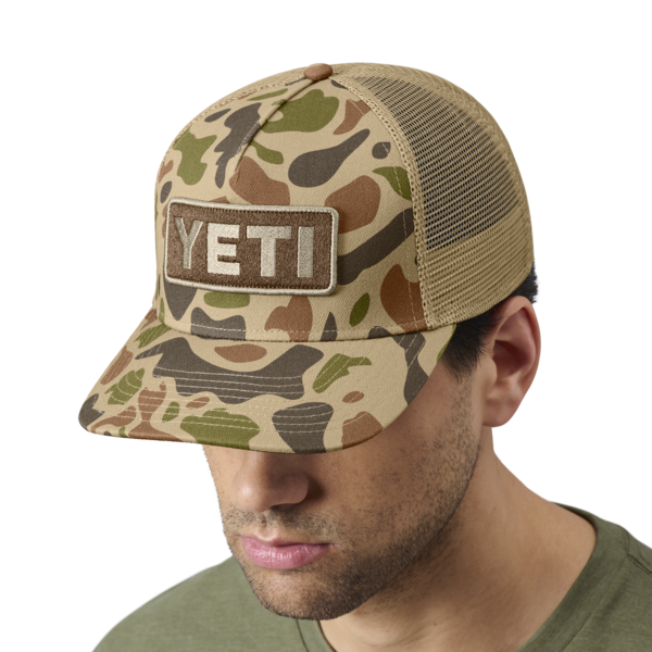 Yeti Logo Full Brown Camo Trucker Hat
