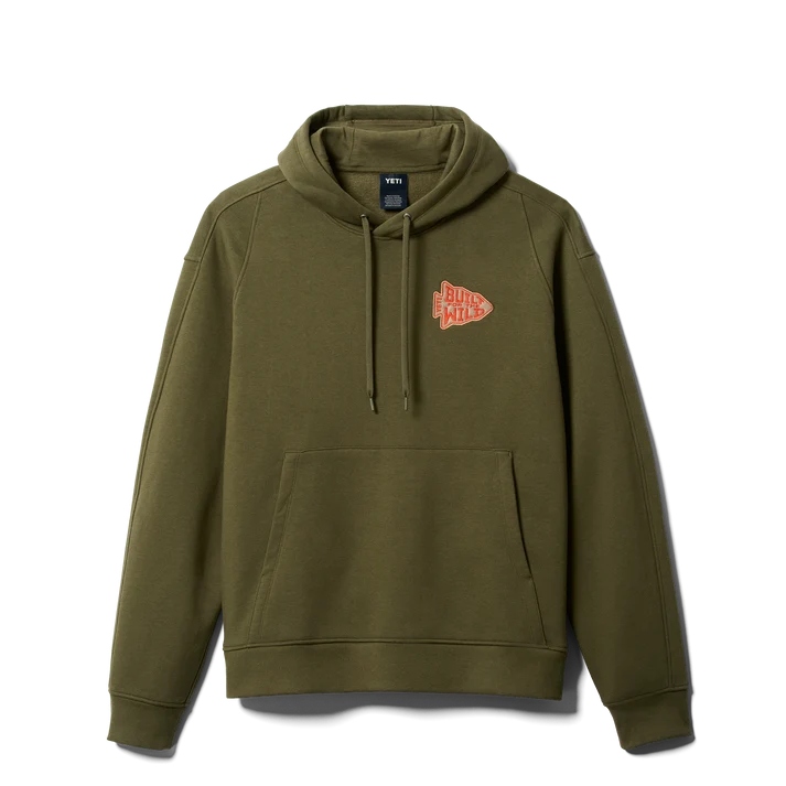 Yeti Arrowhead Built for the Wild Pullover Fleece Hoodie - OLIVE