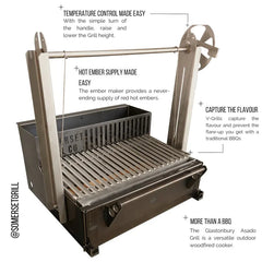 Somerset Grill Co - ASADO GUNMETAL WITH WOODSTORE