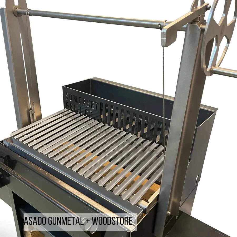 Somerset Grill Co - ASADO GUNMETAL WITH WOODSTORE