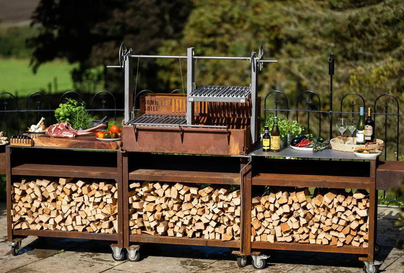 Somerset Grill Co Asado Grande Cor-Ten Outdoor Kitchen Bundle