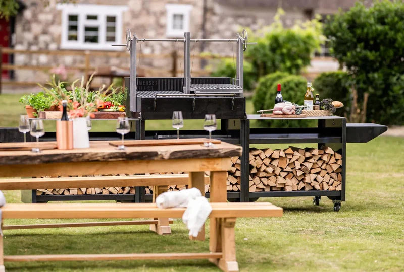Somerset Grill Co Asado Grande Gunmetal Outdoor Kitchen Bundle