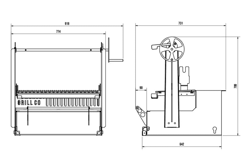 Somerset Grill Co - COR-TEN WITH WOODSTORE