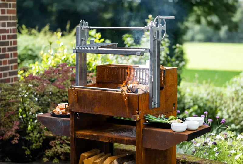 Somerset Grill Co - COR-TEN WITH WOODSTORE