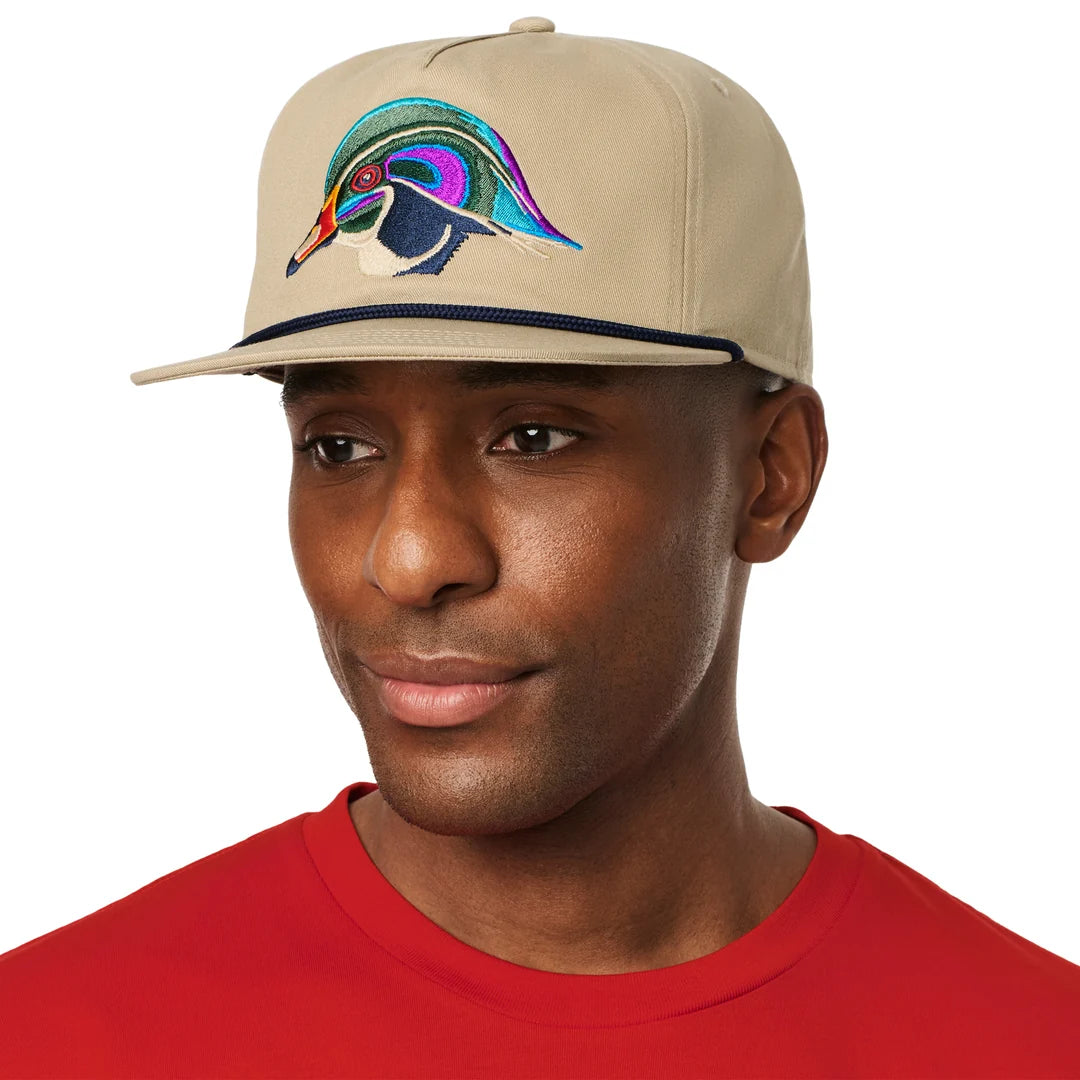 YETI Wood Duck Flat Brim Rope Hat