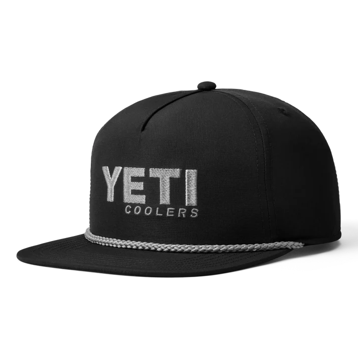 Yeti Mid Pro Flat Brim Rope Hat - Black