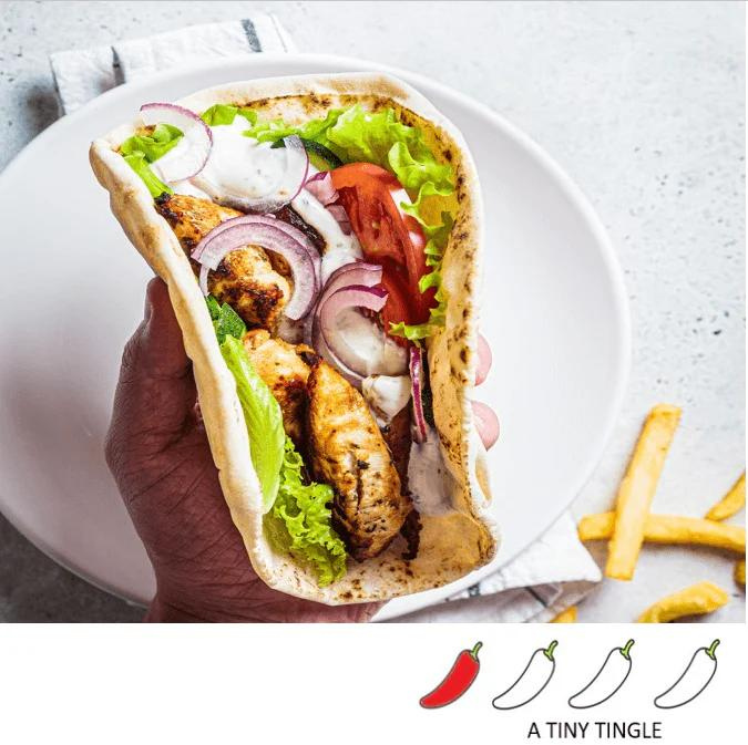 Smoke and Flame Greek Souvlaki Chicken Gyro