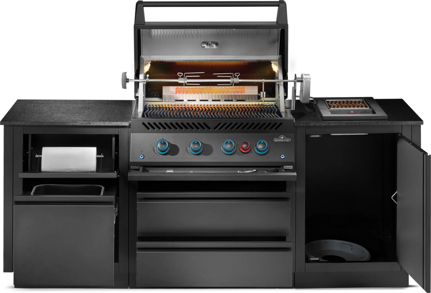 Napoleon Oasis Compact 105 Phantom Outdoor Kitchen - Free Cover & Rotisserie
