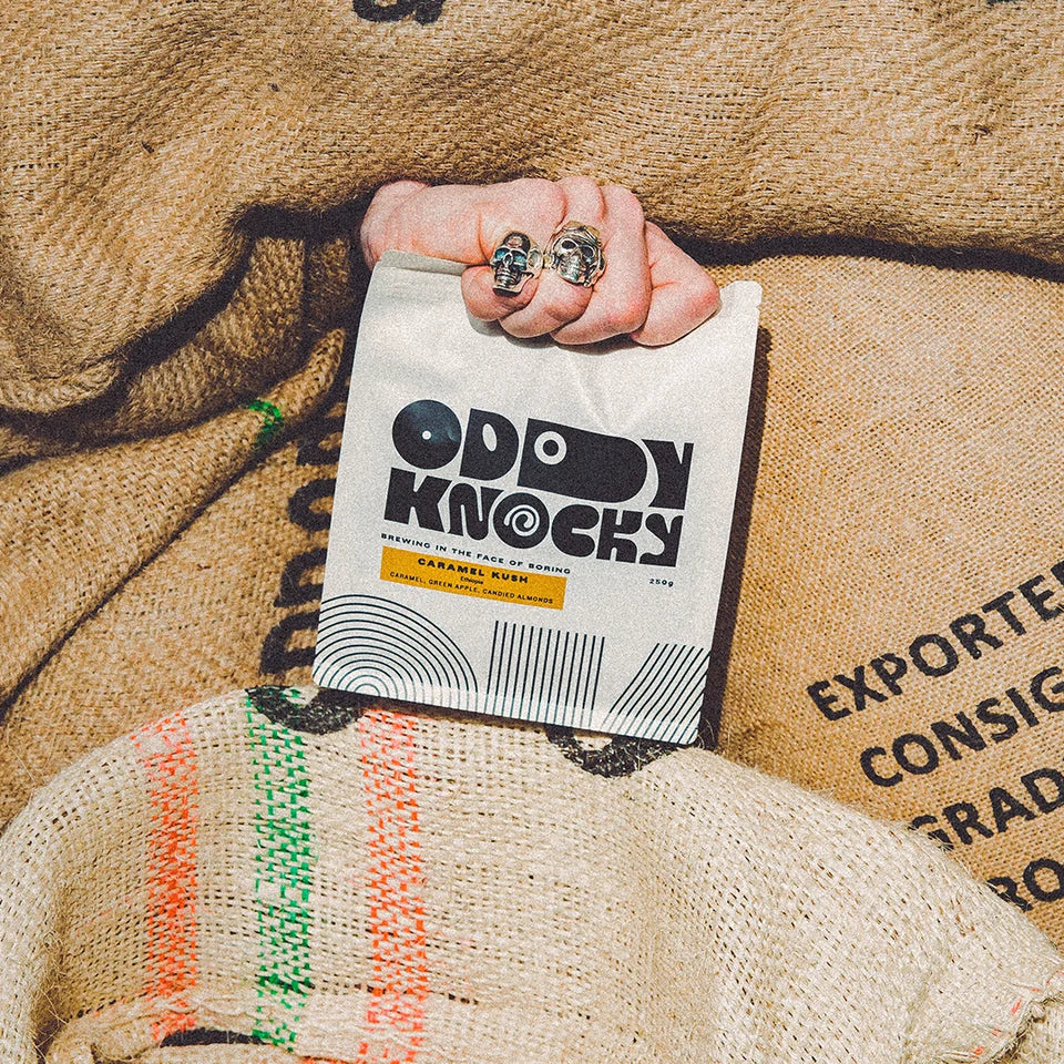 ODDY KNOCKY - Caramel Kush Whole Coffee Beans 250g