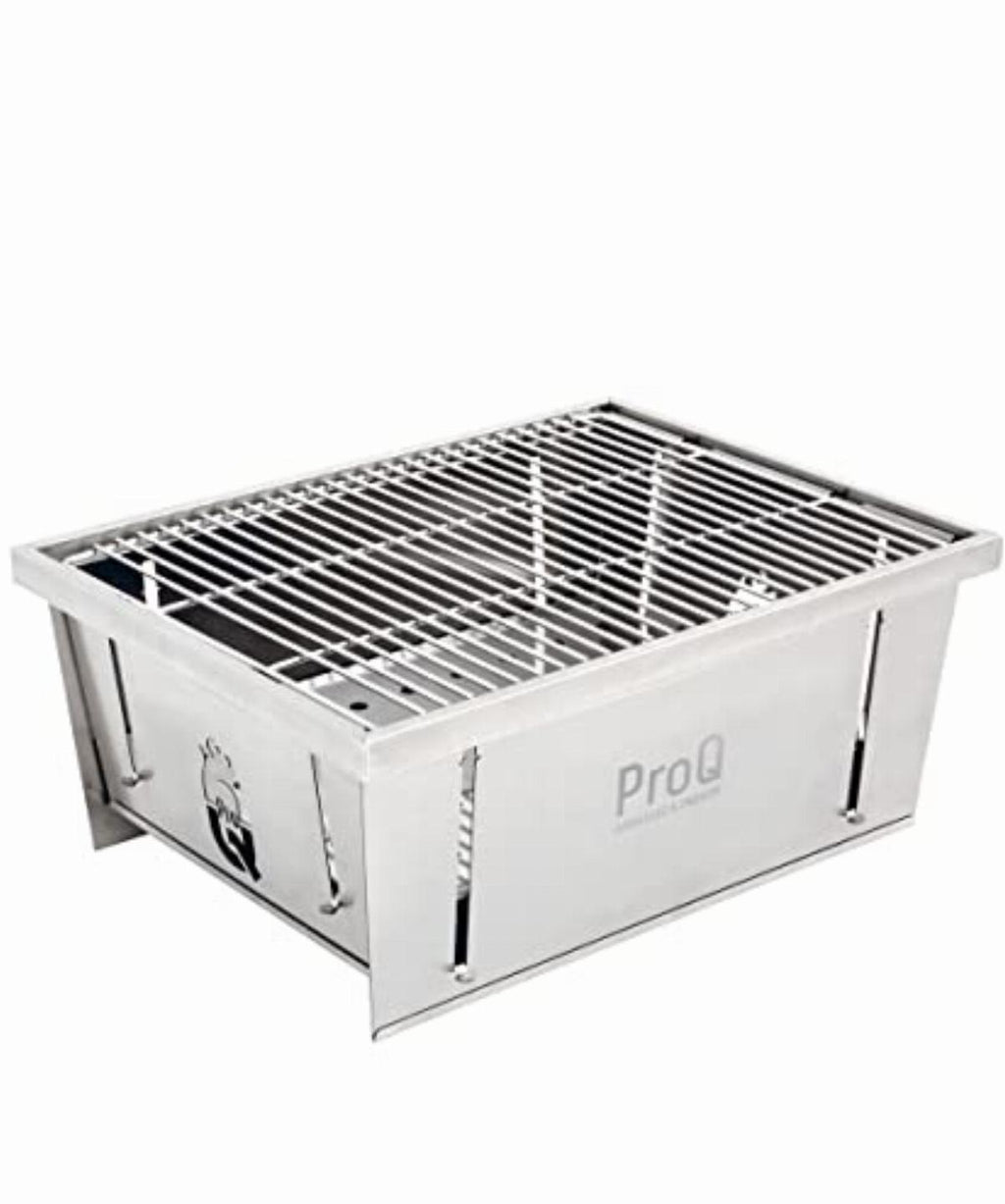ProQ Flatdog Fold-Flat Portable Charcoal BBQ - With Free Cover