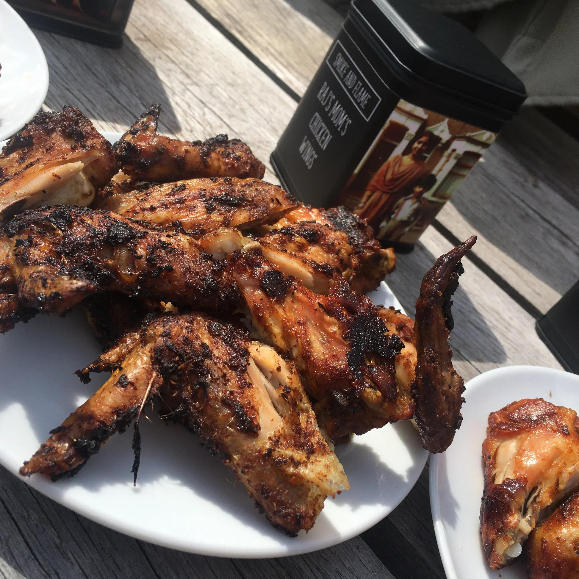 Smoke and Flame Raj's Mom's Chicken Wings