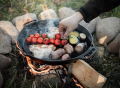 Petromax 40cm Cast Iron Fire Skillet with Two Handles