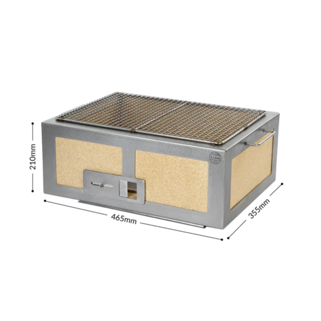 Medium Wide Kasai Konro Grill with Stainless Steel Frame V2