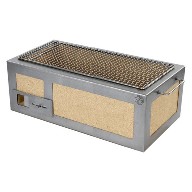 Medium Long Kasai Konro Grill with Stainless Steel Frame