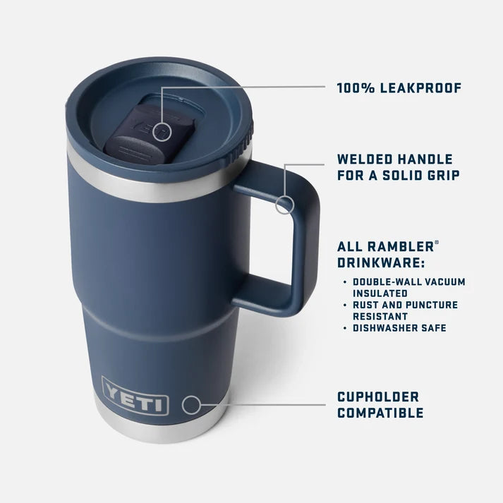 YETI 20 oz Travel Mug 2.0 With Stronghold Leakproof Lid