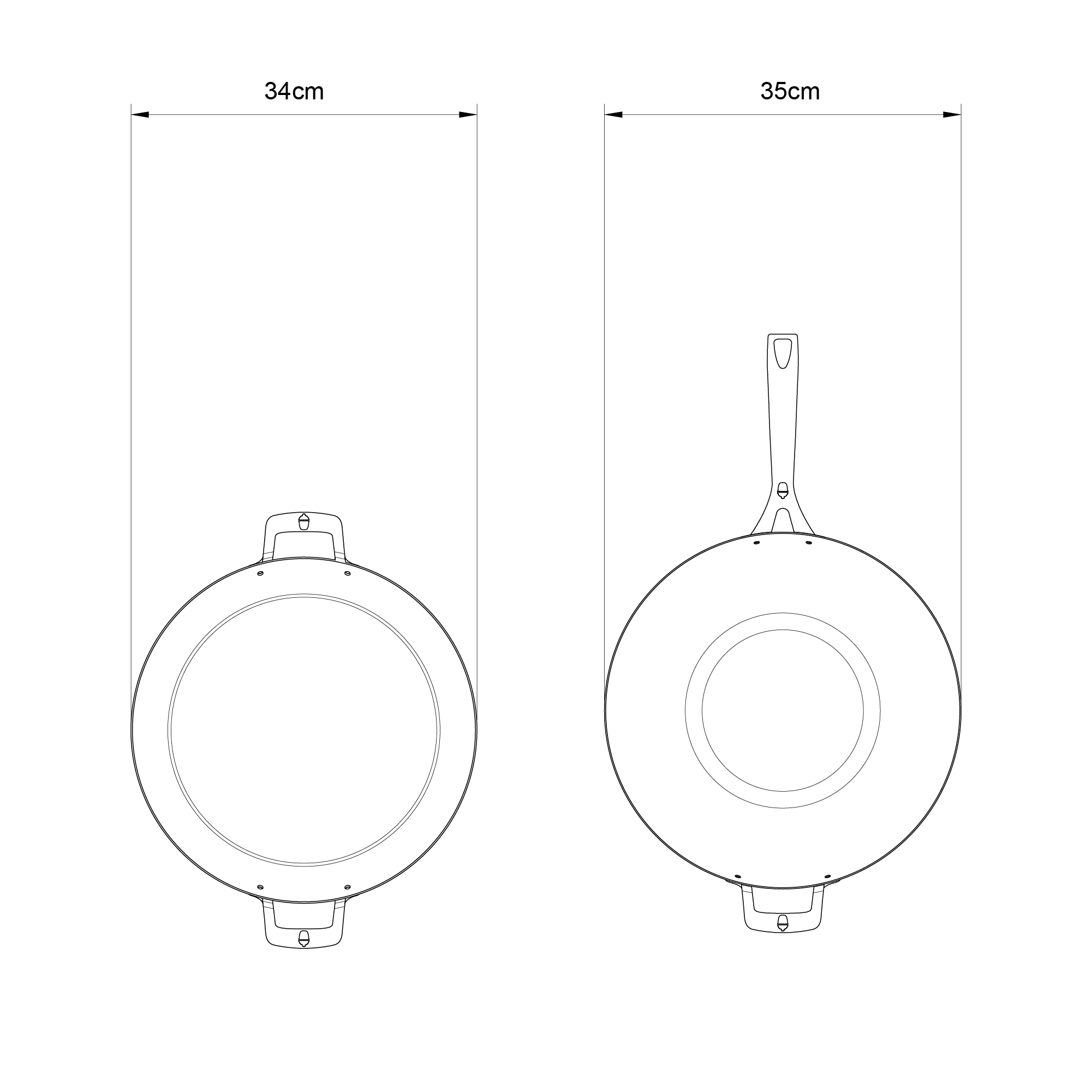 Kama Gear 34cm Carbon Steel Paella Pan : Black Edition