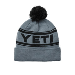 Yeti Logo Retro Knit Beanie Hat - Grey
