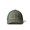 Yeti Camo Logo Badge Trucker Hat - Olive